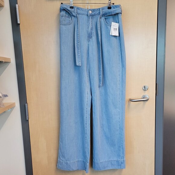 Guess Denim - Guess Light Blue Wide-Leg Jeans with Tie Belt
